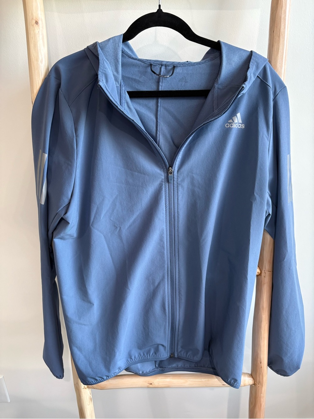adidas Light Blue Full-Zip Hooded Jacket